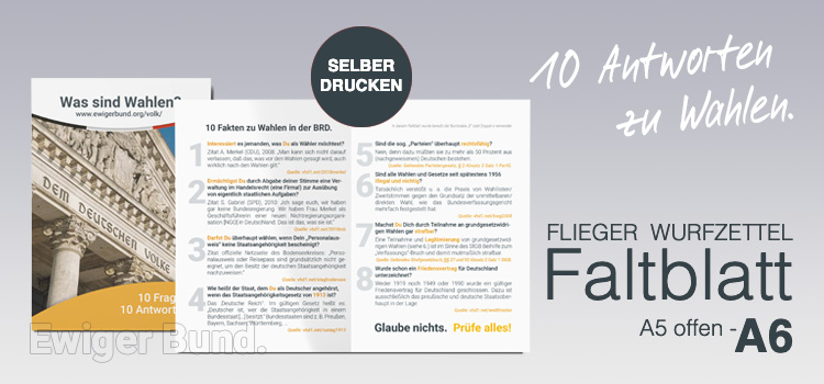 Faltblatt DIN A4 Wahlen