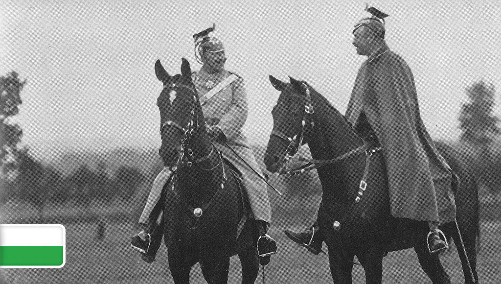 Kaiser Wilhelm II. und König Friedrich August III. von Sachsen.