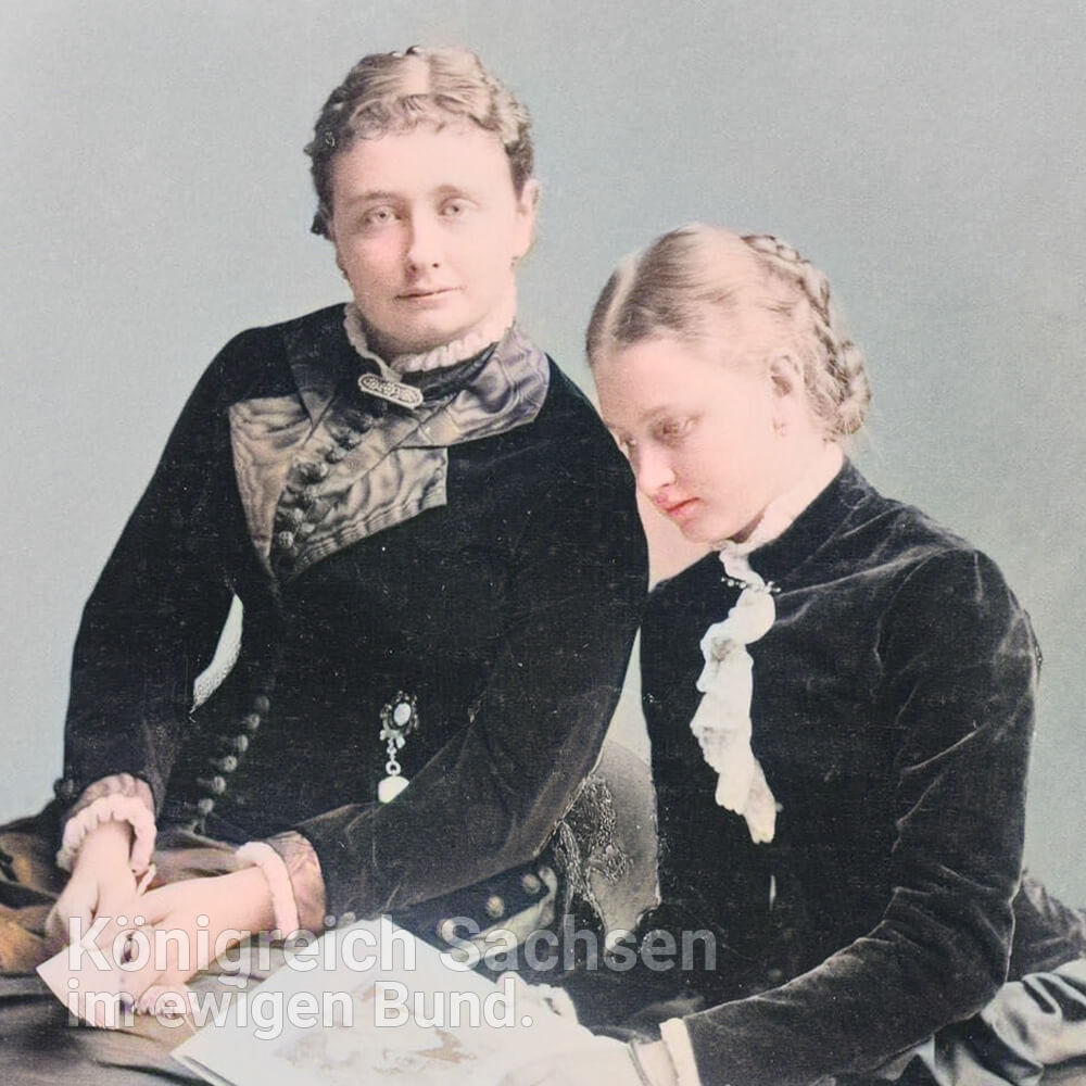 Prinzessin Mathilde und Schwester Prinzessin Marie Josepha.