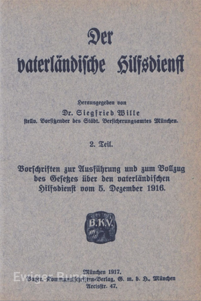Beispiel für Frakturschrift aus dem dem Deutschen Reich 1916